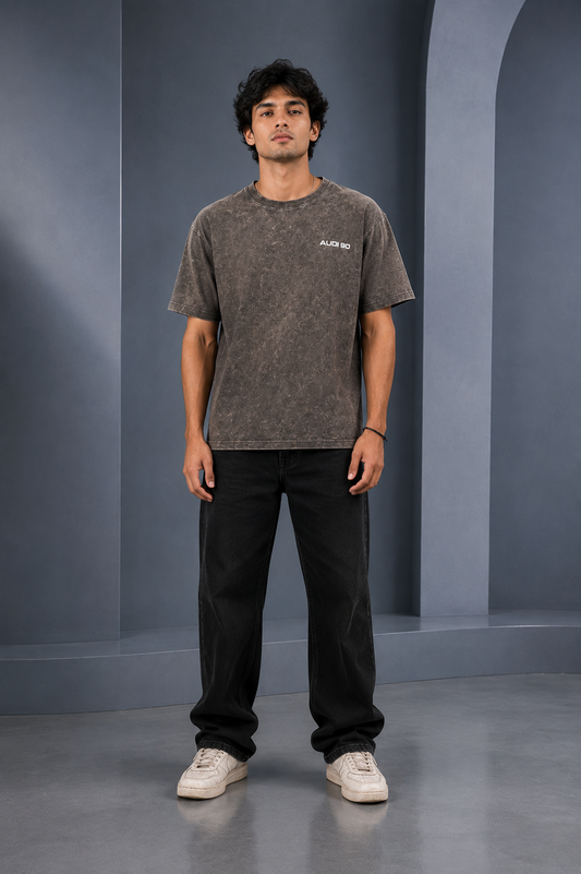 AUDI 90 QUATTRO ACID WASH OVERSIZED T-SHIRT | Tren Tees
