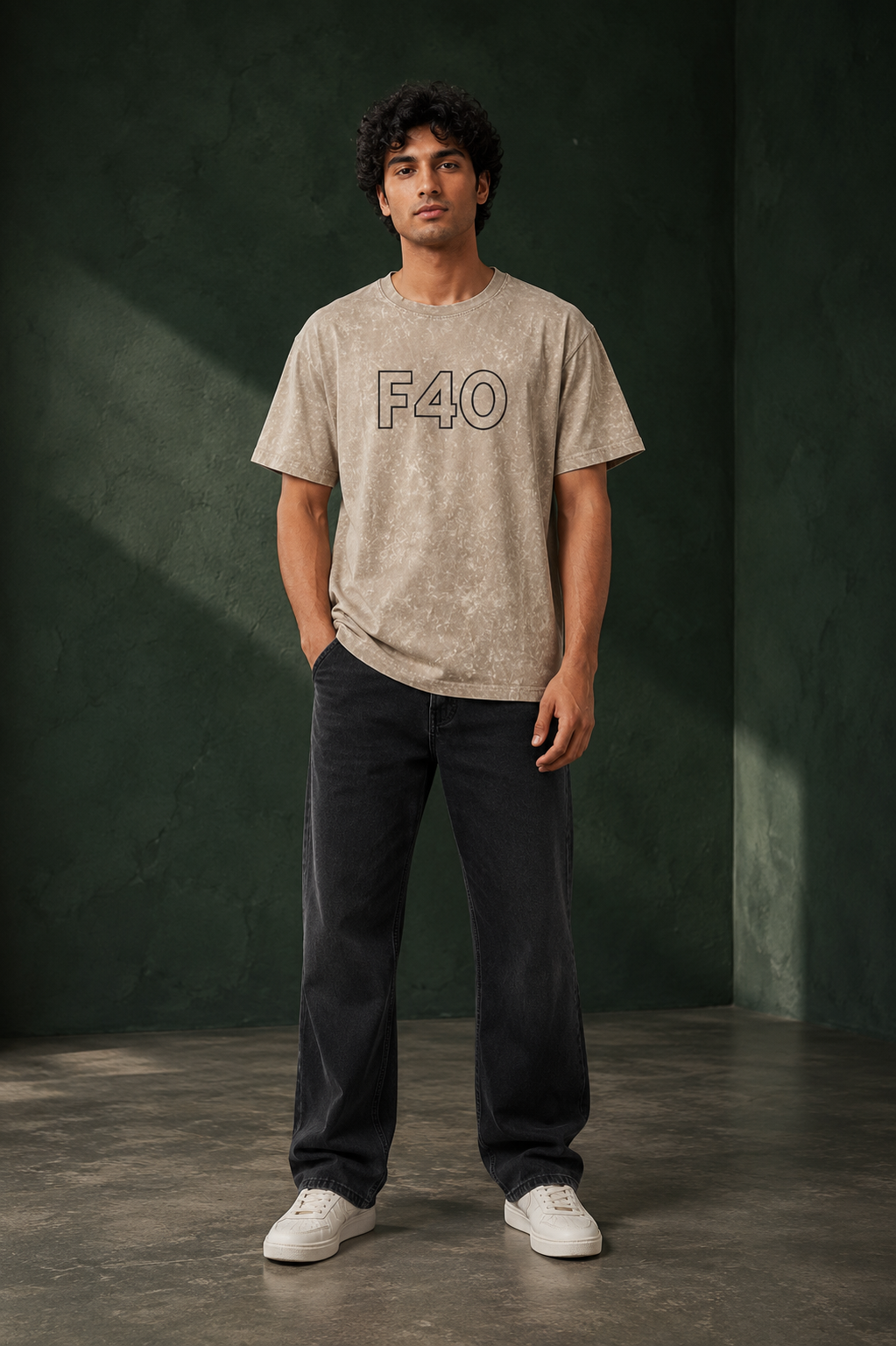F40 Acid Wash Oversized T-Shirt | Tren Tees