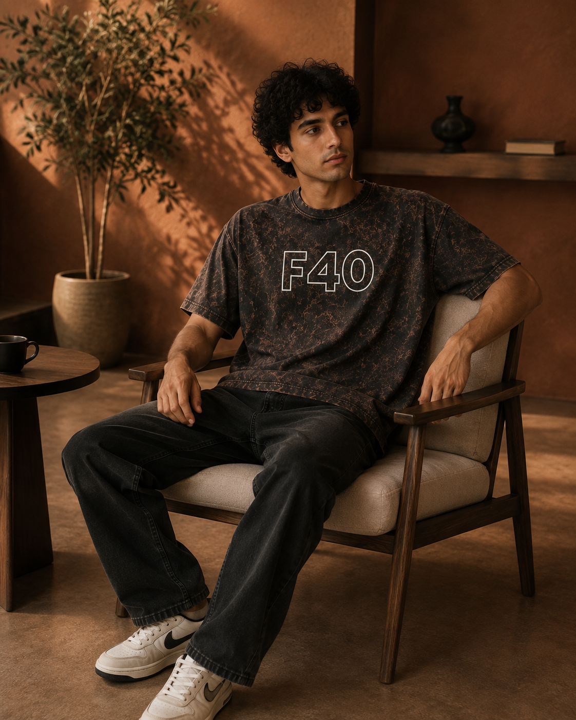 F40 Acid Wash Oversized T-Shirt | Tren Tees