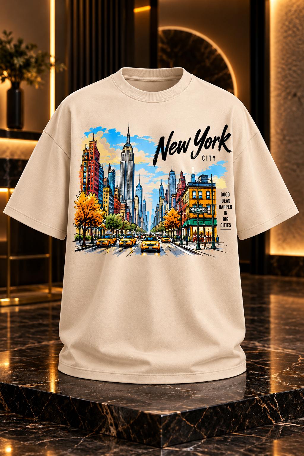 NEW YORK VIBES – PREMIUM OVERSIZED T-SHIRT | TREN TEES