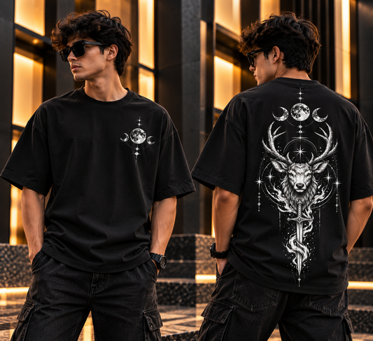 MOON DEER OVERSIZED T-SHIRT | TREN TEES