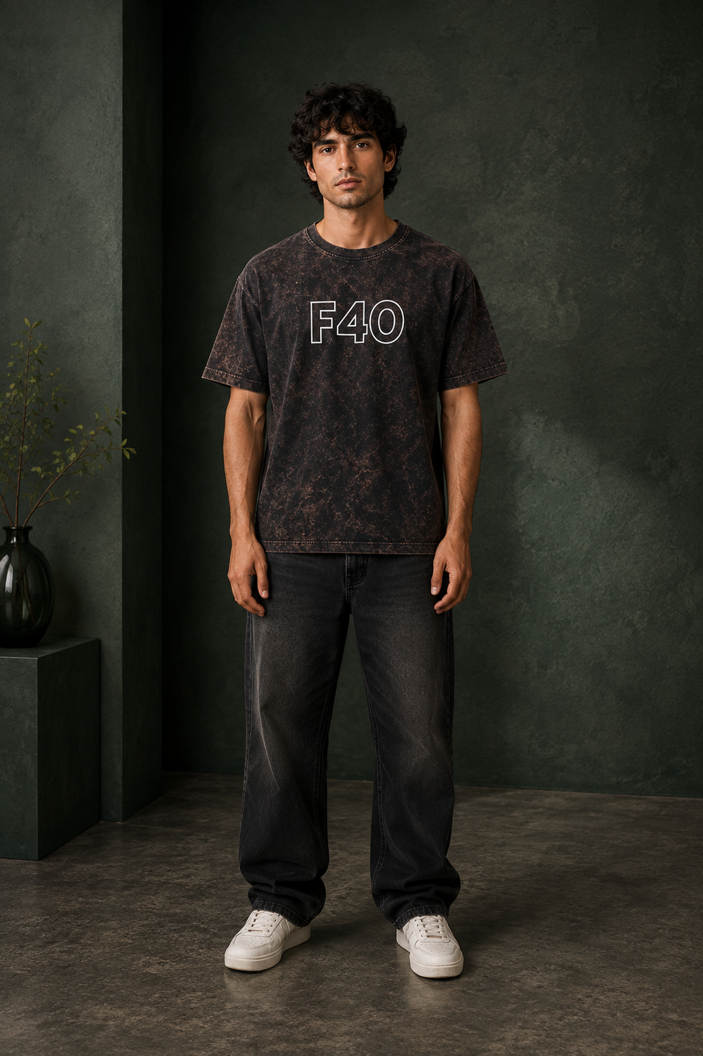 F40 Acid Wash Oversized T-Shirt | Tren Tees