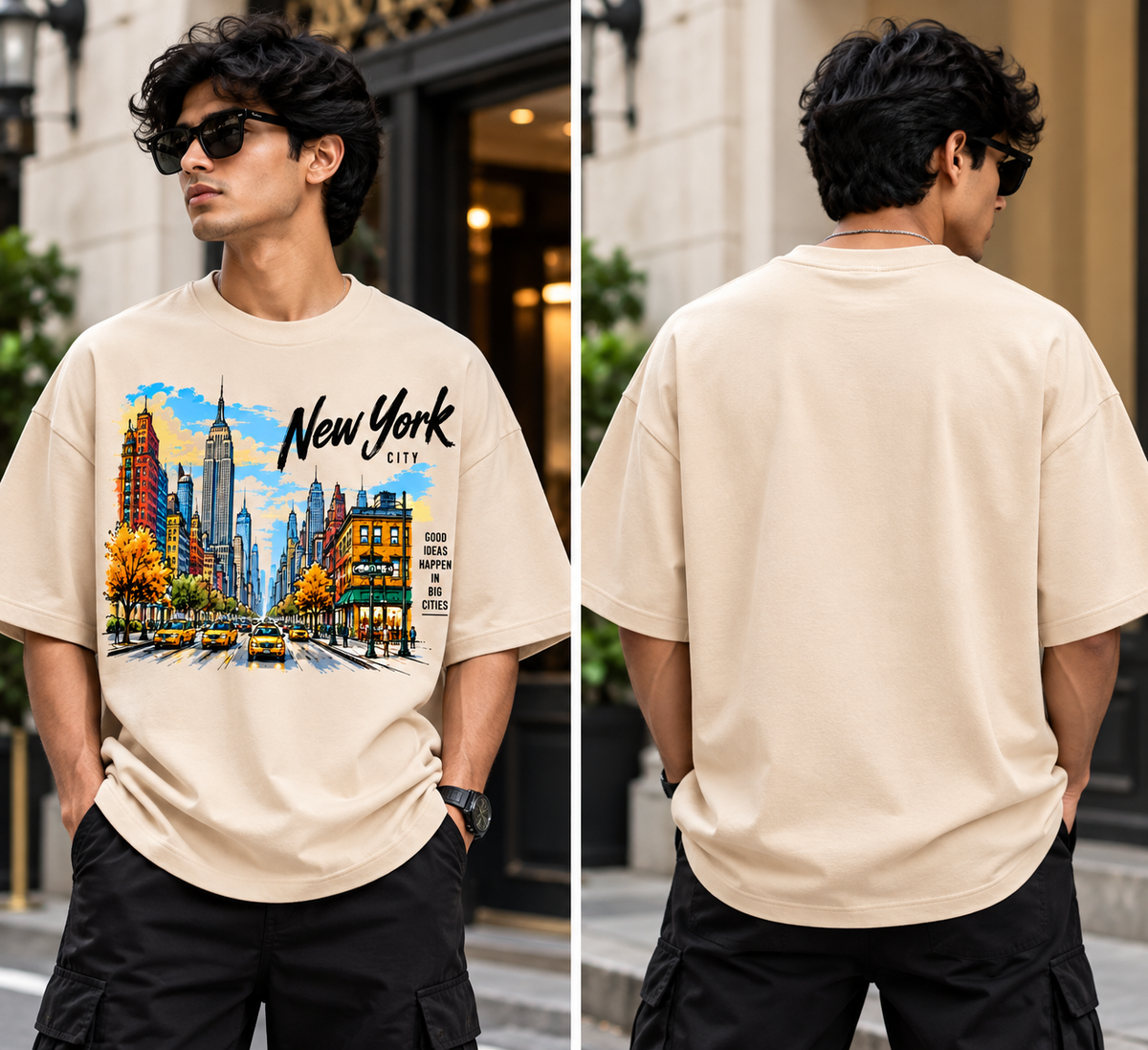 NEW YORK VIBES – PREMIUM OVERSIZED T-SHIRT | TREN TEES