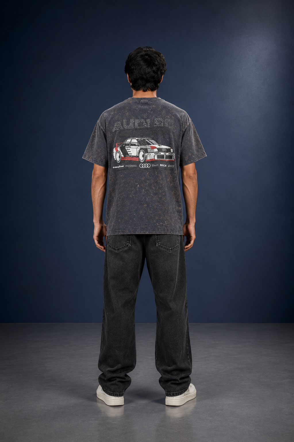 AUDI 90 QUATTRO ACID WASH OVERSIZED T-SHIRT | Tren Tees