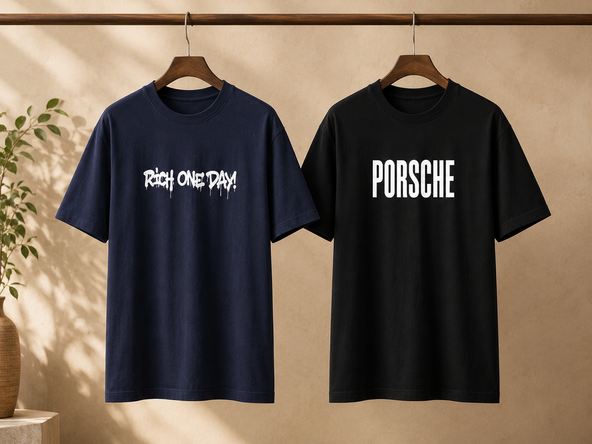 Pack of 2 Premium Printed Drop-Shoulder T-Shirt | Tren Tees