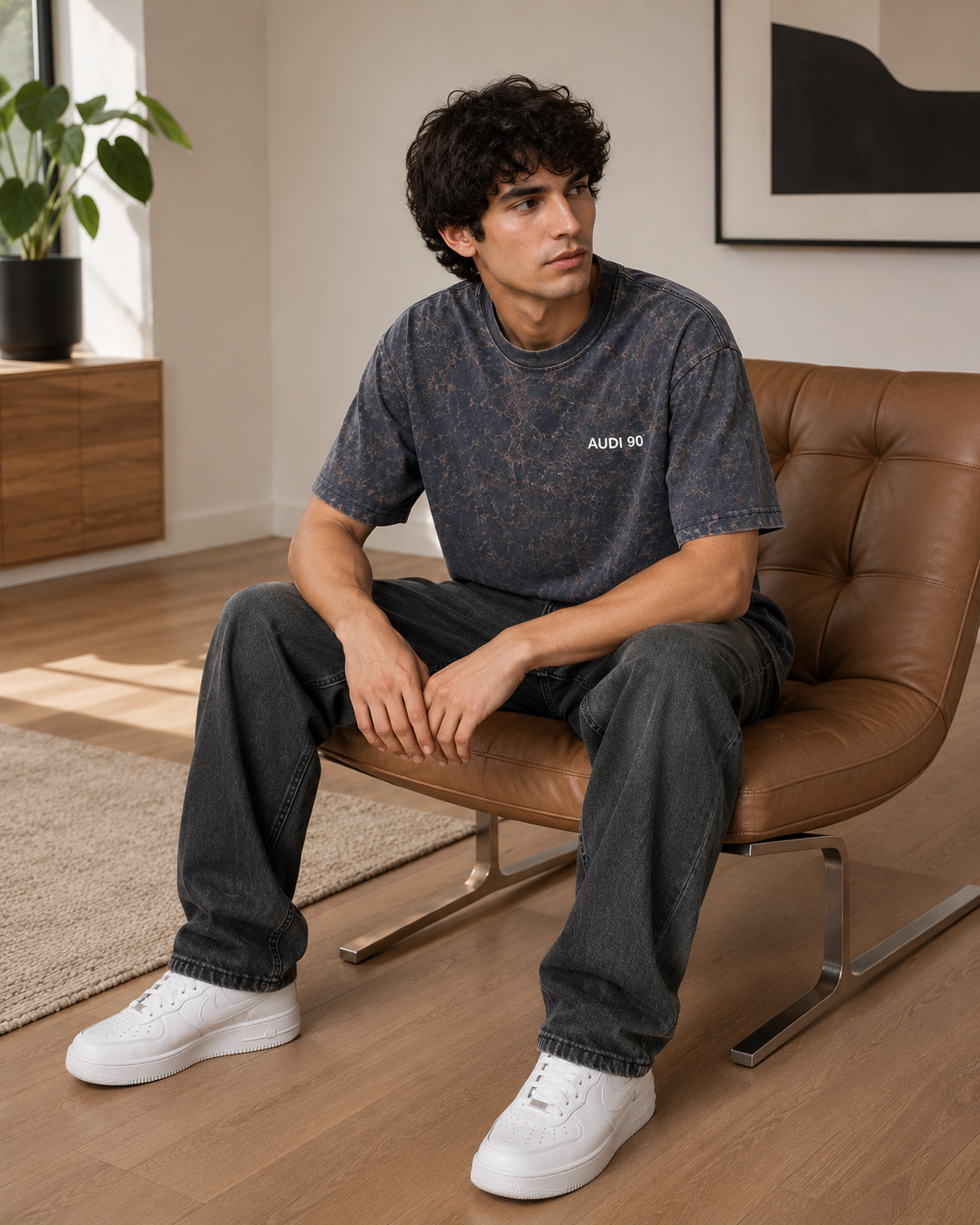 AUDI 90 QUATTRO ACID WASH OVERSIZED T-SHIRT | Tren Tees