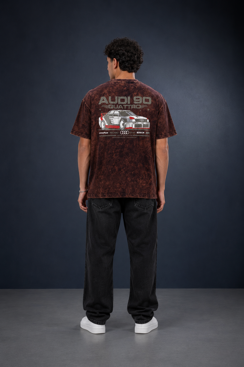 AUDI 90 QUATTRO ACID WASH OVERSIZED T-SHIRT | Tren Tees