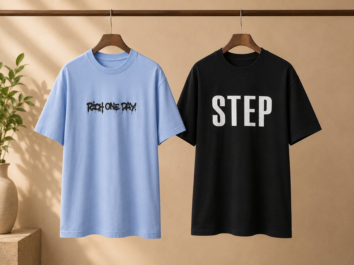 Pack of 2 Premium Printed Drop-Shoulder T-Shirt | Tren Tees