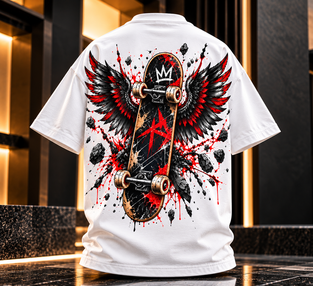 CHAOS WINGS OVERSIZED T-SHIRT | TREN TEES