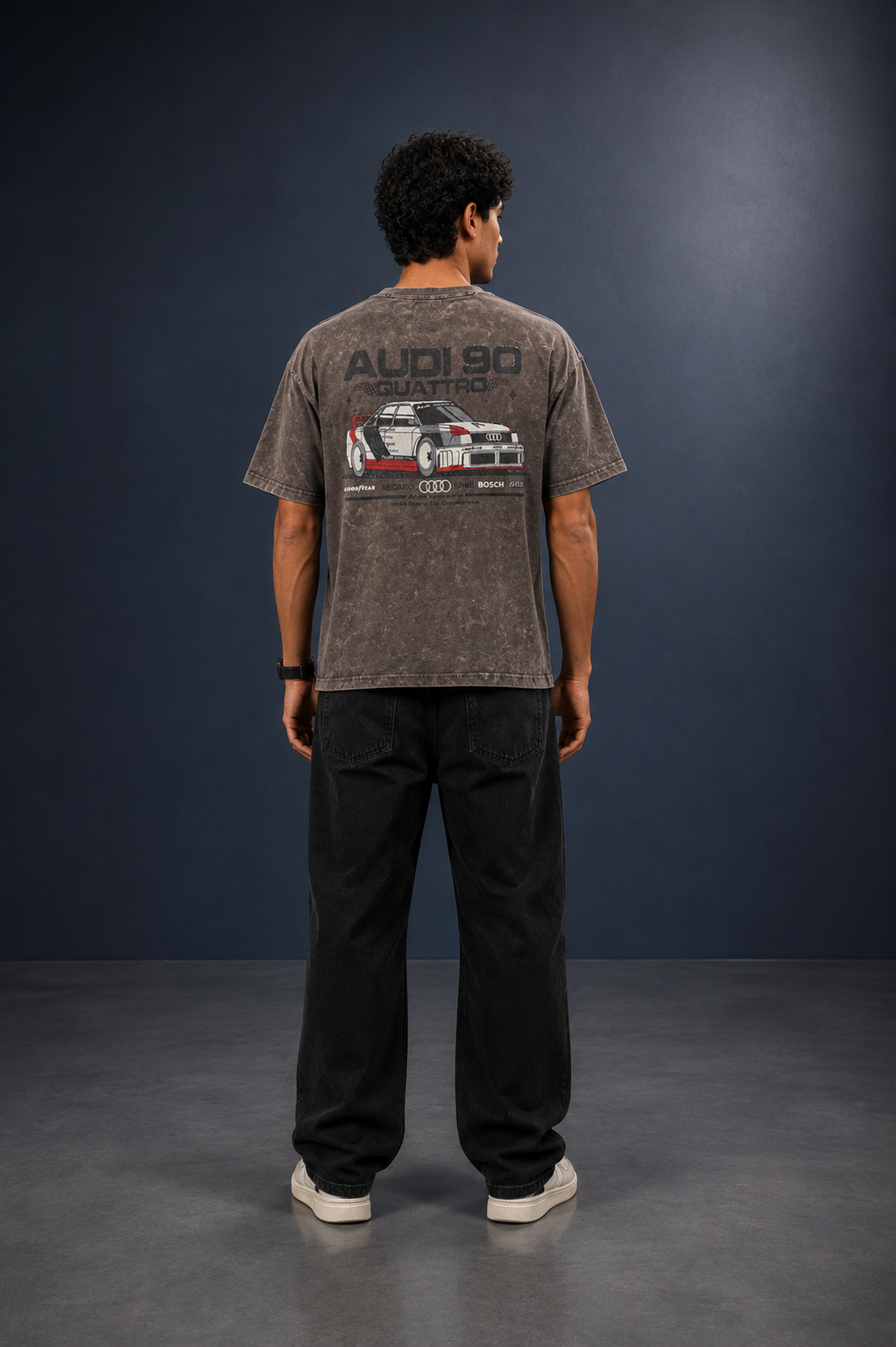AUDI 90 QUATTRO ACID WASH OVERSIZED T-SHIRT | Tren Tees