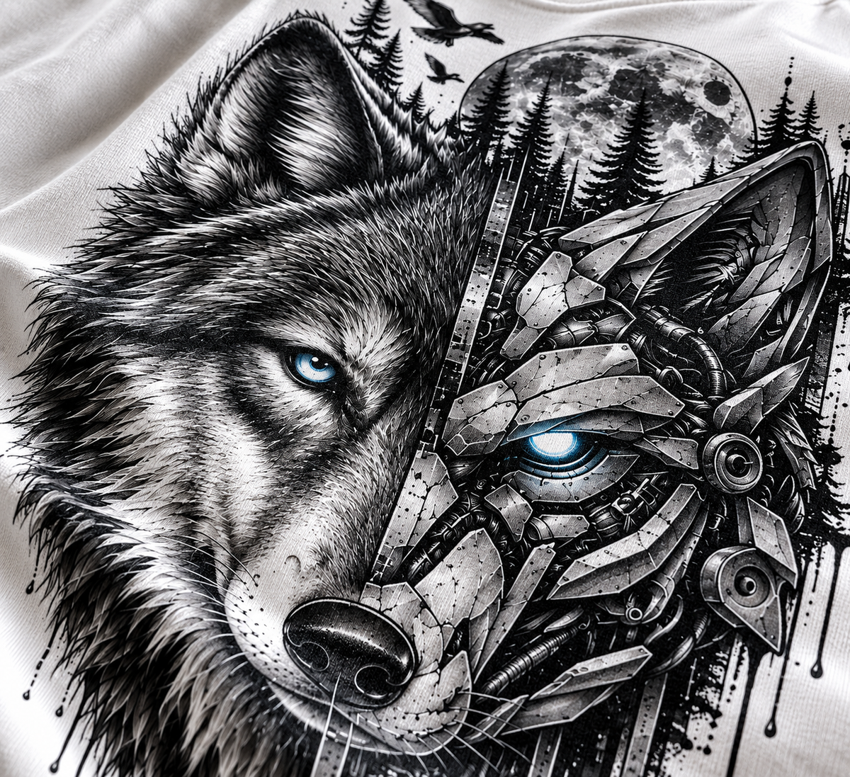 BEYOND HUMAN Oversized Printed T-Shirt – White | TREN TEES