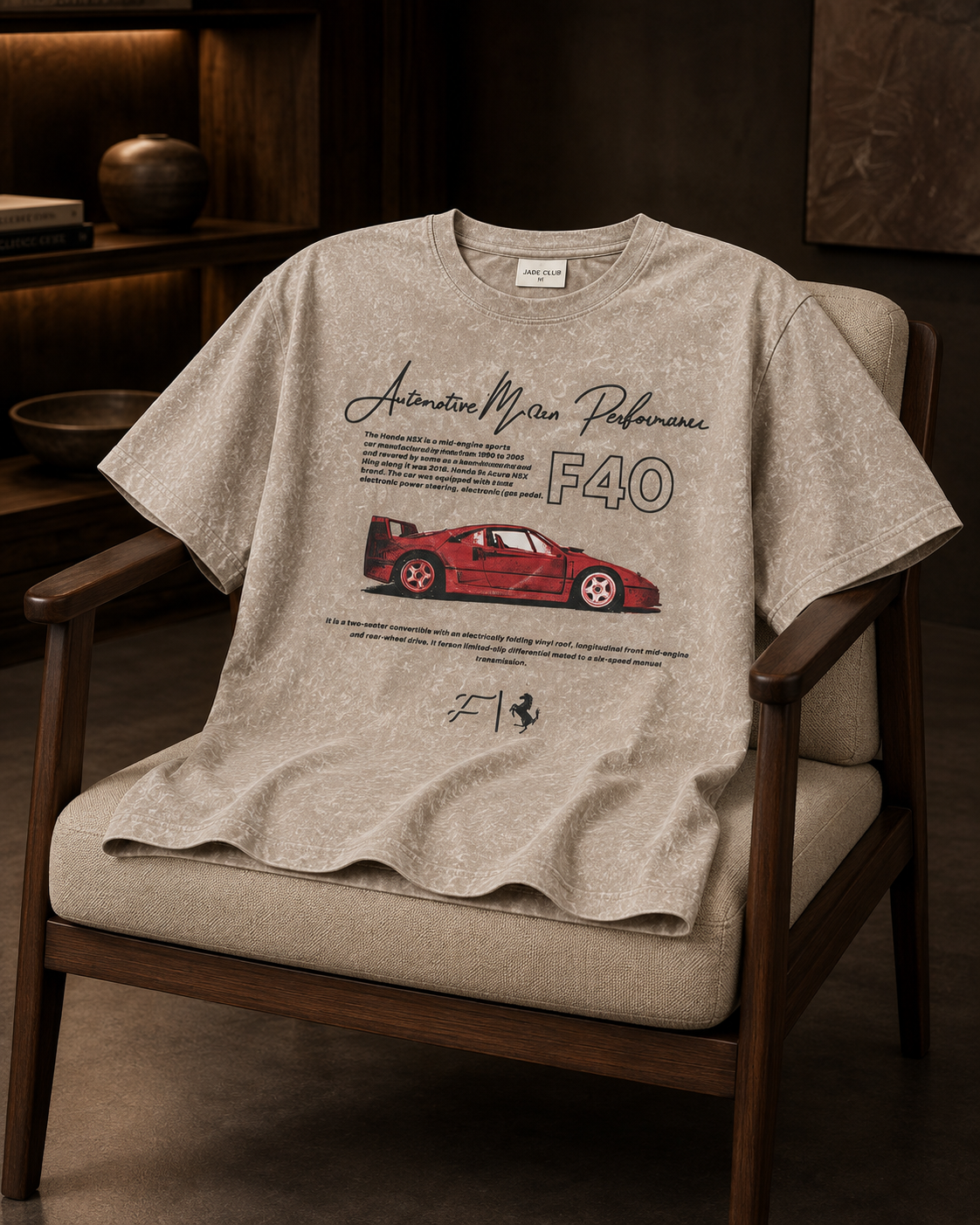 F40 Acid Wash Oversized T-Shirt | Tren Tees