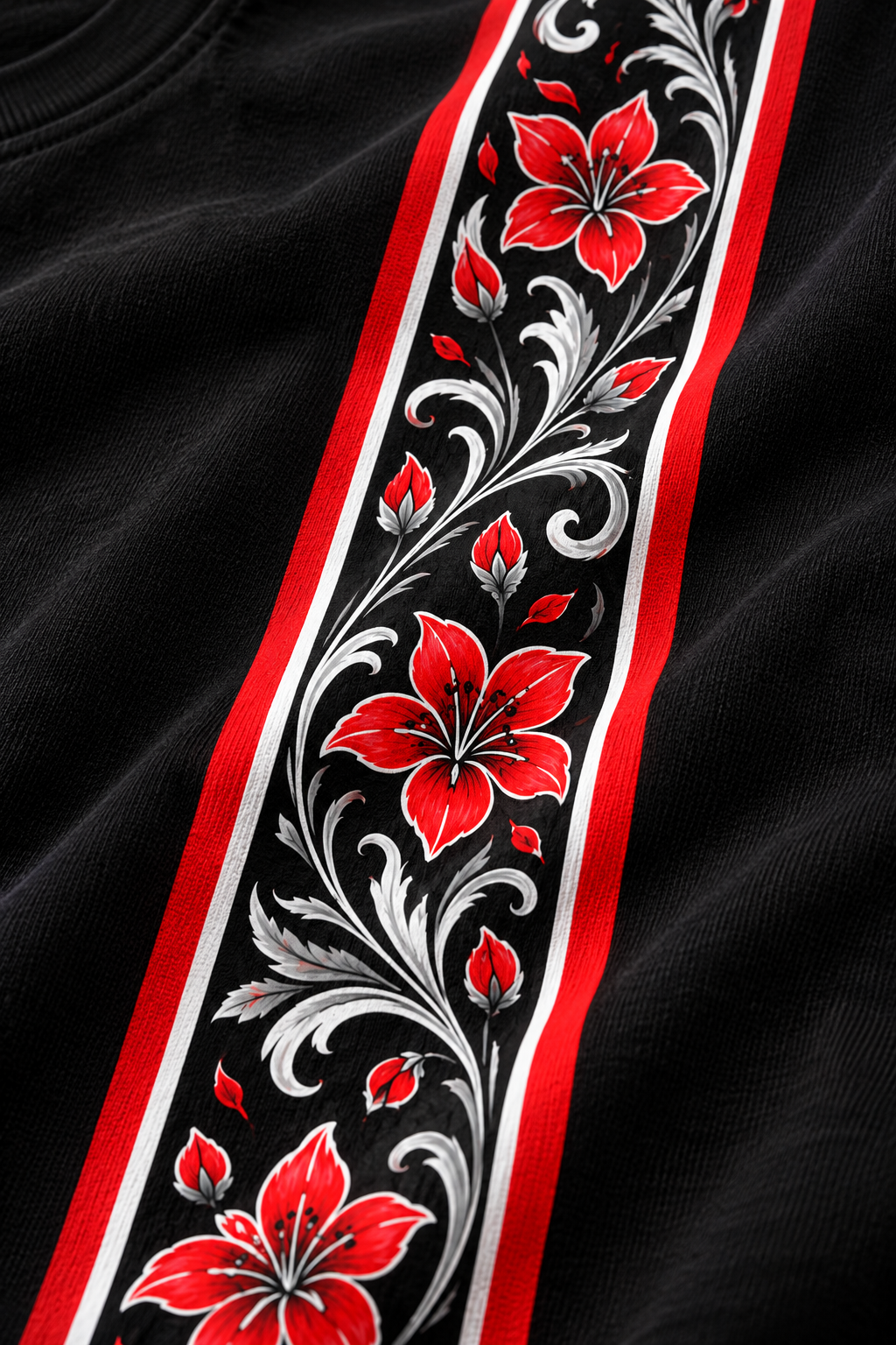 CRIMSON BLOOM – PREMIUM OVERSIZED T-SHIRT | TREN TEES