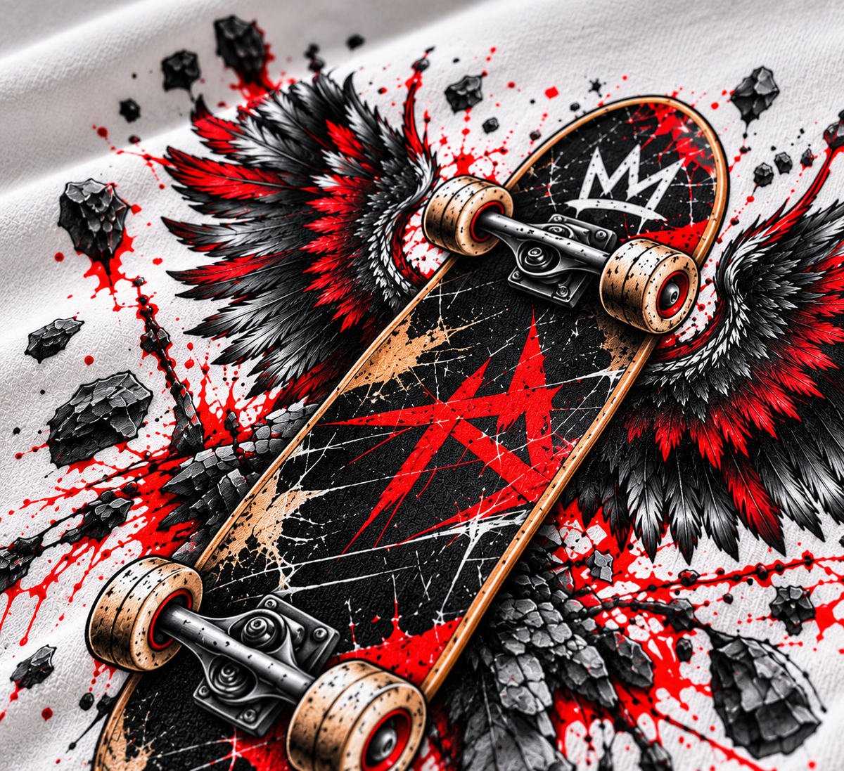 CHAOS WINGS OVERSIZED T-SHIRT | TREN TEES