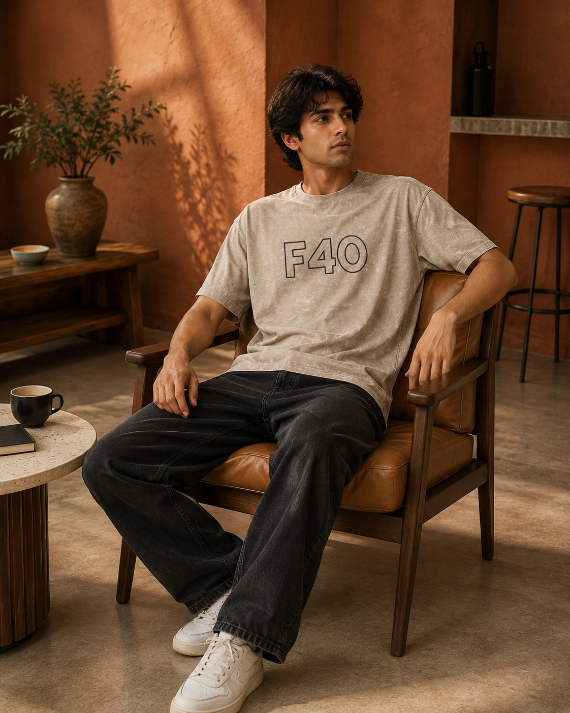 F40 Acid Wash Oversized T-Shirt | Tren Tees
