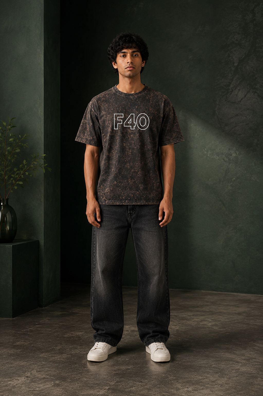 F40 Acid Wash Oversized T-Shirt | Tren Tees