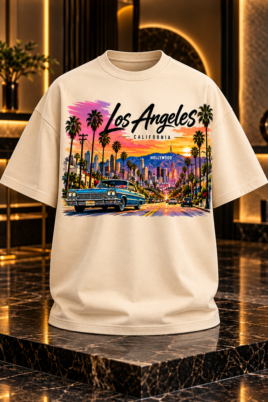 HOLLYWOOD NIGHTS – PREMIUM OVERSIZED T-SHIRT | TREN TEES