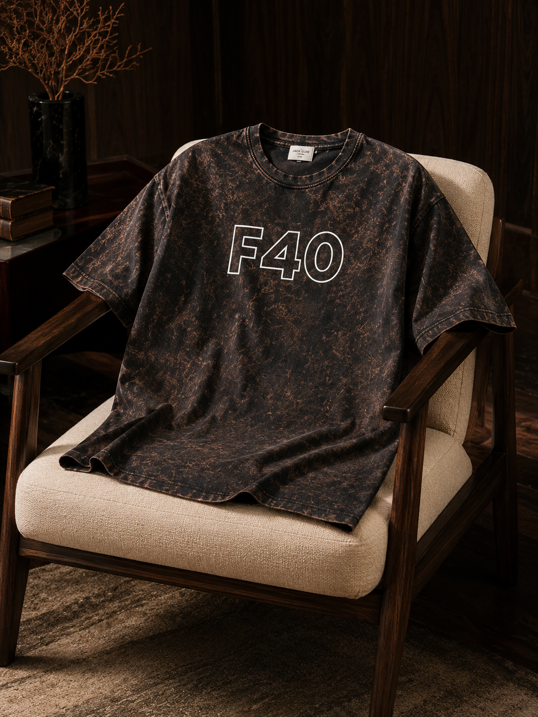 F40 Acid Wash Oversized T-Shirt | Tren Tees