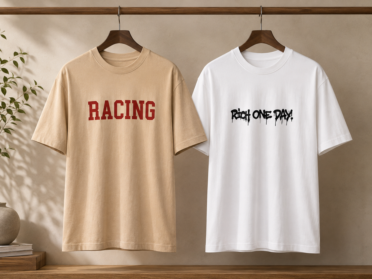 Pack of 2 Premium Printed Drop-Shoulder T-Shirt | Tren Tees