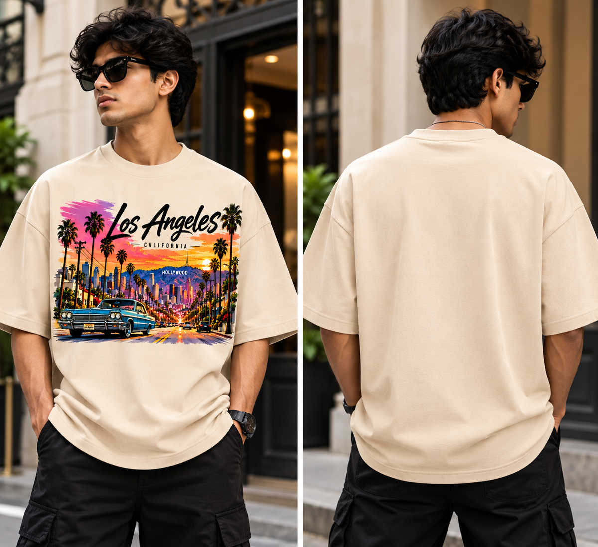 HOLLYWOOD NIGHTS – PREMIUM OVERSIZED T-SHIRT | TREN TEES