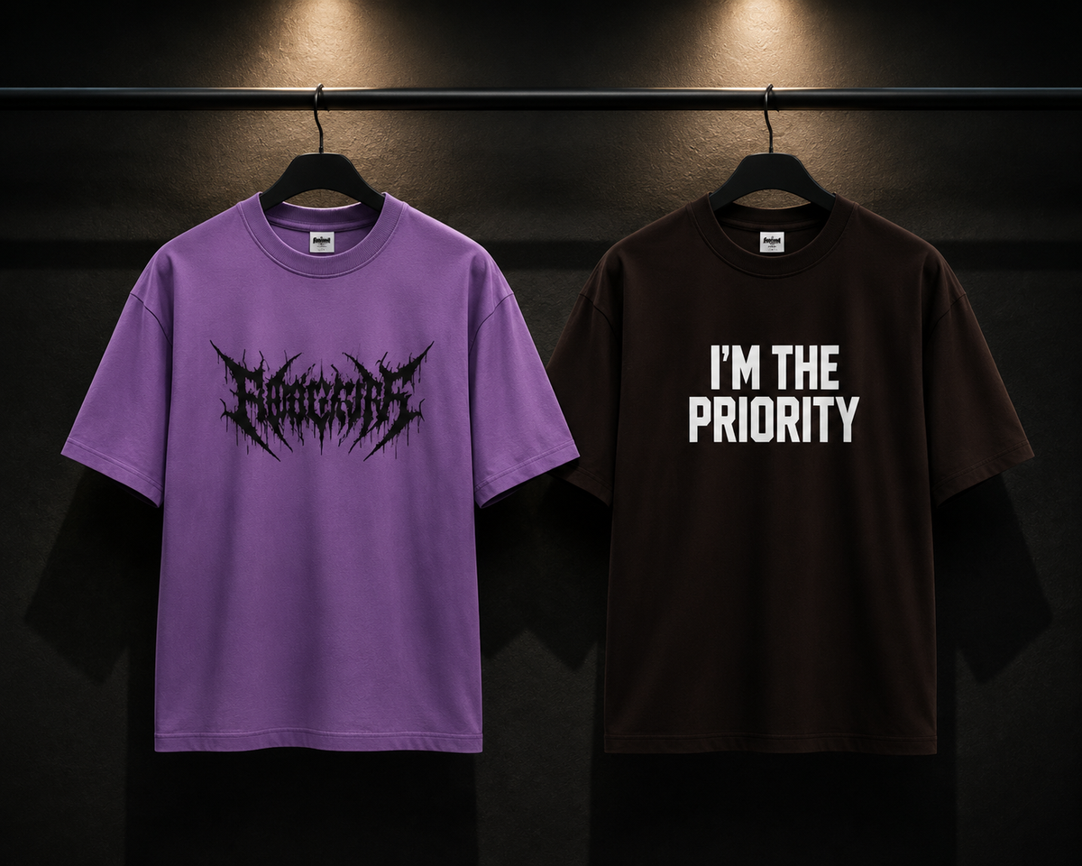 Pack of 2 Premium Printed Drop-Shoulder T-Shirt | Tren Tees