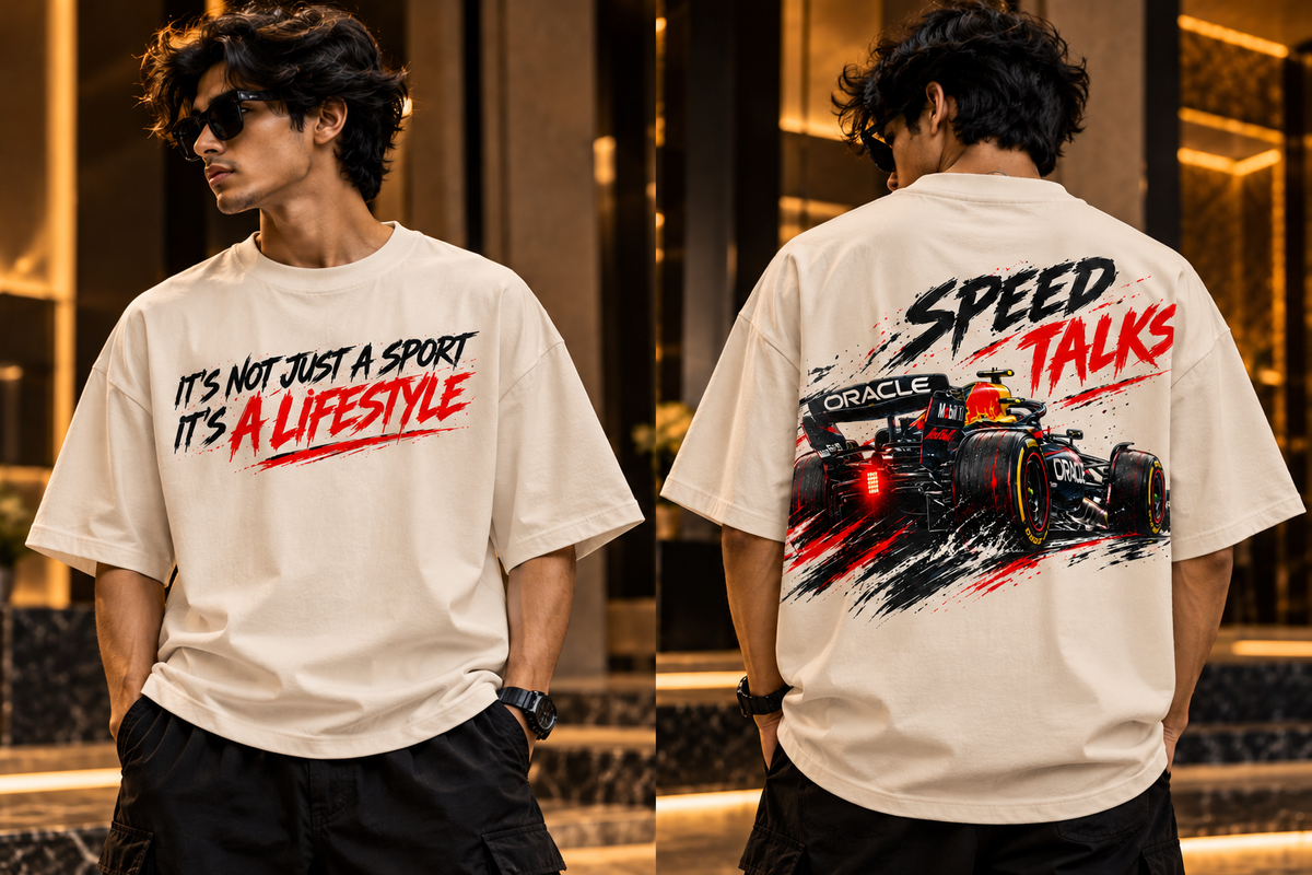 SPEED TALKS – PREMIUM OVERSIZED T-SHIRT | TREN TEES