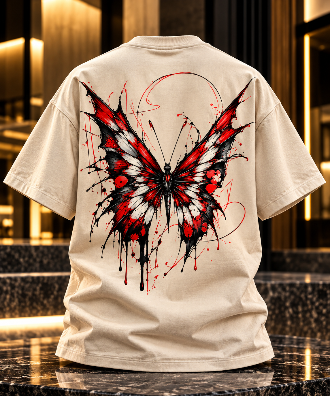CRIMSON WINGS OVERSIZED T-SHIRT | TREN TEES