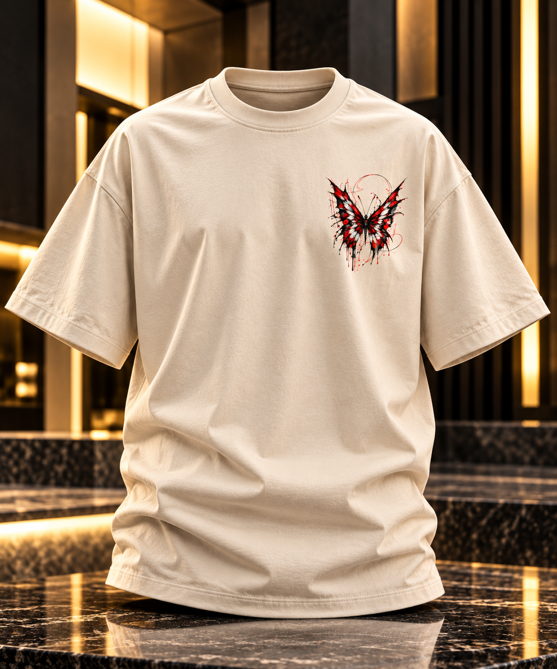 CRIMSON WINGS OVERSIZED T-SHIRT | TREN TEES